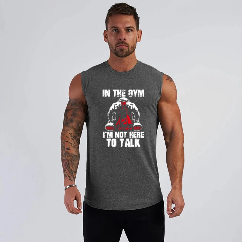 

Brand Mens Gym Clothing Bodybuilding Stringer Singlets Fitness Tank Top Men Cotton Sleeveless Shirt Workout Sportswear Slim Tees