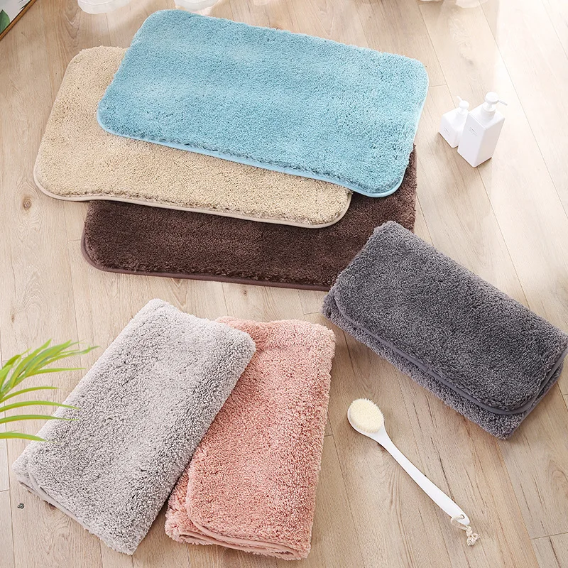 Super Thick Fluff Fiber Bath Mats Comfortable Soft Bathroom Bedroom