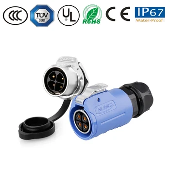 

IP67 4pin waterproof connector M20 electronics monitor TV powercon cable/panel aviation connectors pastic+metal female plug