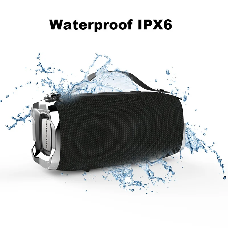 HOPESTAR H36 портативный открытый Bluetooth динамик IPX6 Водонепроницаемый супер бас сабвуфер 18650 Беспроводная колонка коробка музыкальный плеер