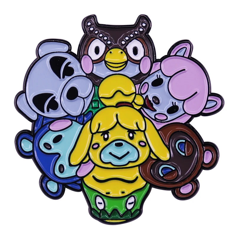 Acnh New Horizons Maggie Tom Nook K.K.Slider Blasthers Croce Smalto Pin Gioielli Regalo Di Natale