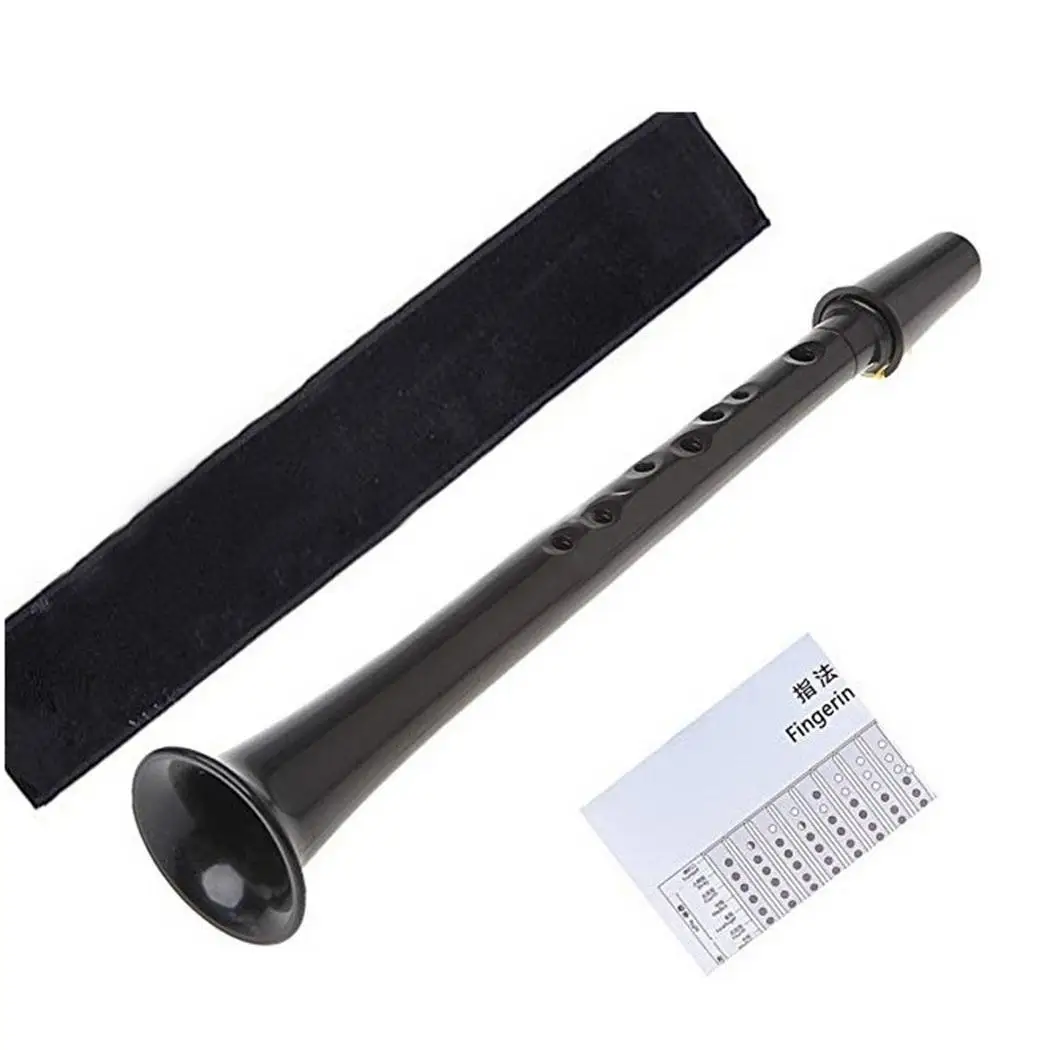 Черный Мини саксофон простой кларнет Большой 130g 39 см/15,4 дюймов рога типа