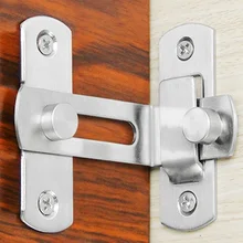 Нержавеющая сталь прочный Болт шкаф Нержавеющая сталь Дверная Пряжка дверная защелка 90 ° ящик легко собрать изогнутый замок