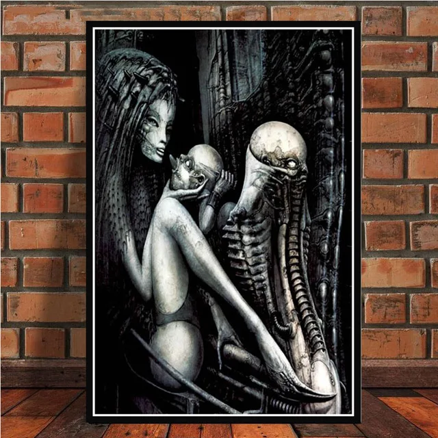 Hr Giger Li II постер с изображением чужого искусства стены картины плакаты и принты холст живопись для комнаты домашний декор - Цвет: 4