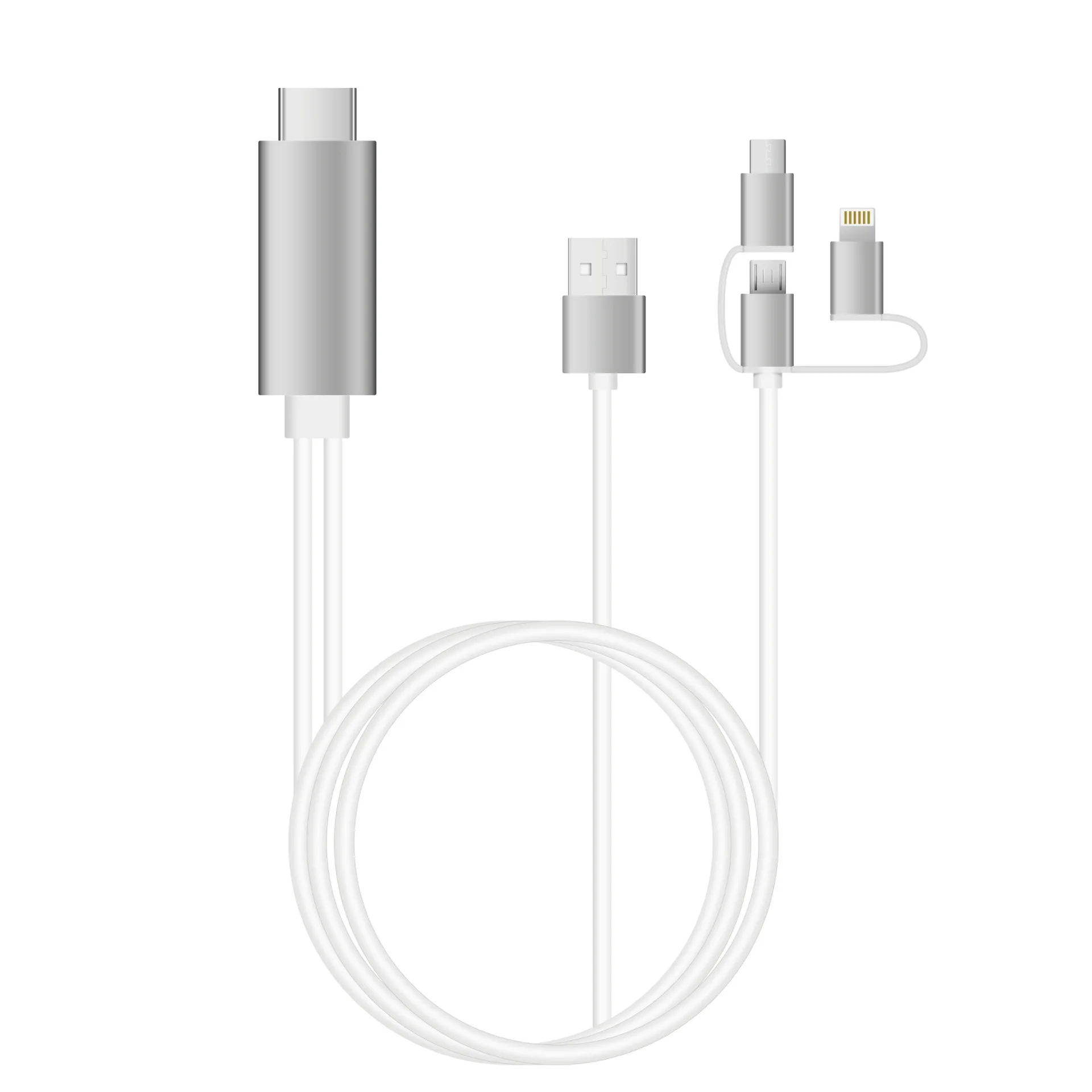 

Suitable for Apple Android Tpye-c3 Head One Triple Use with LCD Cable