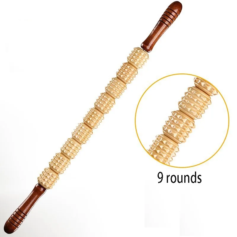 High quality new full-body massage stick rolling back massage lamented the waist neck wooden leg massager yoga meridian rods
