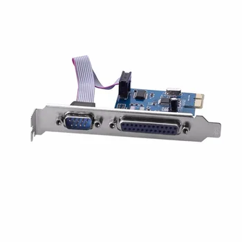 

RS-232 Serial Port RS232 COM & DB25 Printer Parallel Port LPT to PCI-E PCI Express Card Adapter Converter