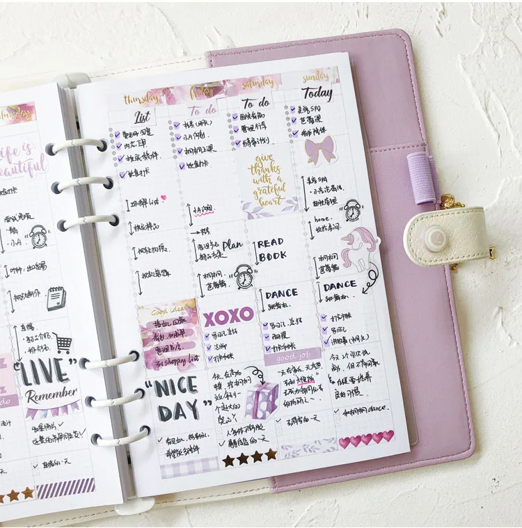 Фиолетовый единорог наклейки 2 шт. Ephemera самоклеящаяся Happy planner крафт-стикеры Скрапбукинг потрите на пуля журнал стикеров