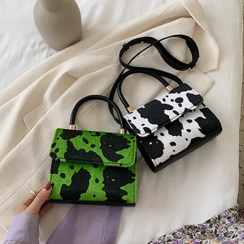 

Fashion Cow Pattern Women Small Shoulder Bags Vintage Ladies Mini Handbags Luxury PU Leather Messenger Bag Female Clutch Purse