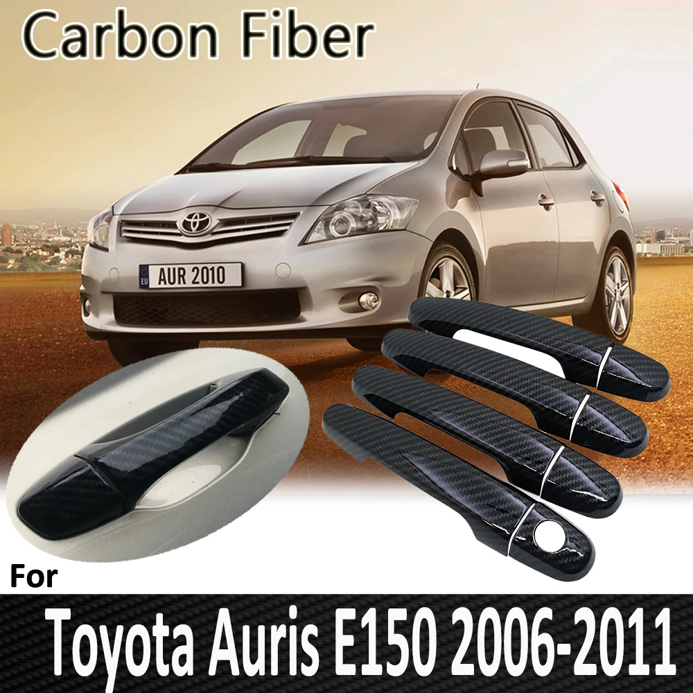 Black Carbon Fiber For Toyota Auris Corolla Blade E150 06 07 08 09 10 11 Door Handle Cover Sricker Car Accessories Car Stickers Aliexpress