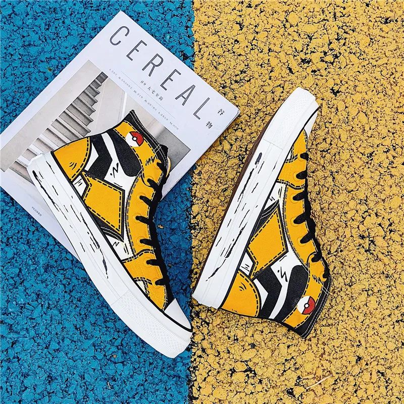 

2019 New Style Summer Vulcanized Men Shoes Korean-style Trend Versatile Hight-top Canvas Skate Shoes Casual Shoes Breathable Clo