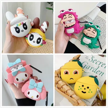 

3D Rabbit Earphone Case For Airpods 2 Case Silicone Mouse Cover for Apple Air pods Case Dinosaur For Earpods Headphone Strap