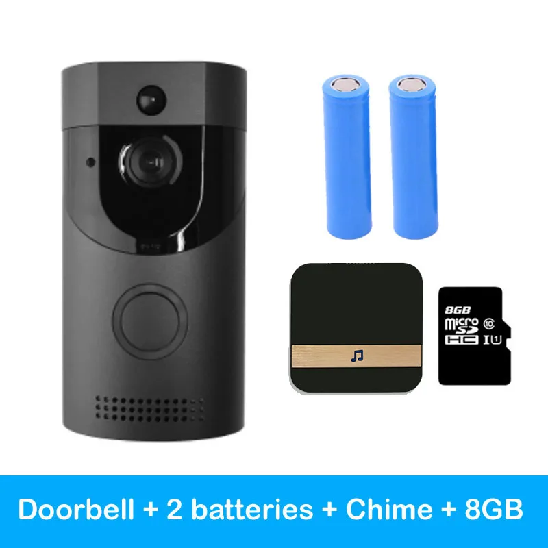 Option 4 Anytek B30 wifi дверной звонок B30 IP65 Водонепроницаемый Смарт видео дверной звонок 720P беспроводной домофон FIR сигнализация ИК Ночное Видение IP камера - Цвет: Option 4