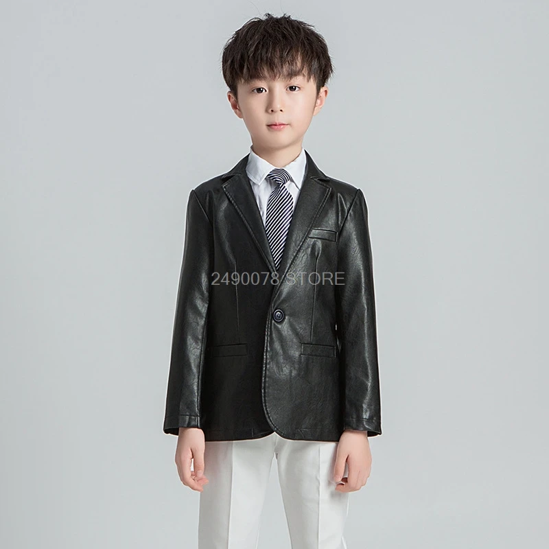 one jacket Куртки для мальчиков; коллекция года; модная брендовая ветрозащитная водонепроницаемая куртка из искусственной кожи; детская верхняя одежда для девочек; пальто для маленьких детей - Цвет: one jacket