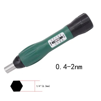 

WTD6-02 Precision Torque Screwdriver Adjustable 0.4-2NM 1/4inch Hex Hole Screwdriver Set Durable