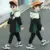 Подросток Мальчик Негабаритный Тренчкот Корейский Стиль Лоскутное Пальто с Капюшоном Тренчкот для Детей Верхняя одежда Тренчкот Детская Осенняя одежда