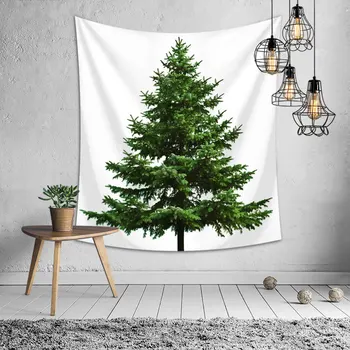 

Home Tapestry Wall Hanging Polyester Christmas Tree Pattern Tapestry Blanket Saloon Decorative Accesorries Wall Tapestry