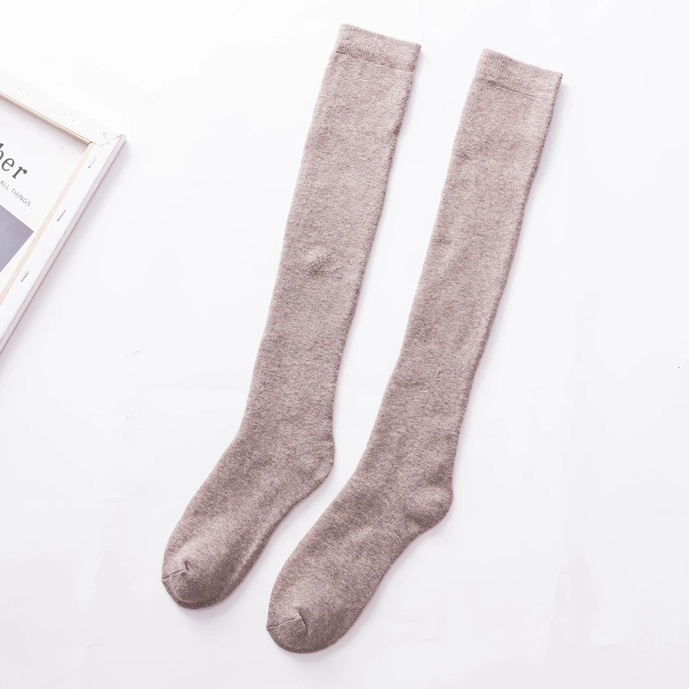 CHAOZHU/мужские зимние длинные утепленные махровые однотонные носки с круглым вырезом зимние и осенние гетры для мужчин Sox Sokken