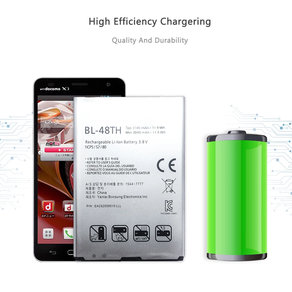 BL 48TH 47TH батарея для LG Optimus G Pro 1/2 E940 E977 F240K F240S/pro lite D686 E980 E985 E986 F350 D837 D838 LTE A