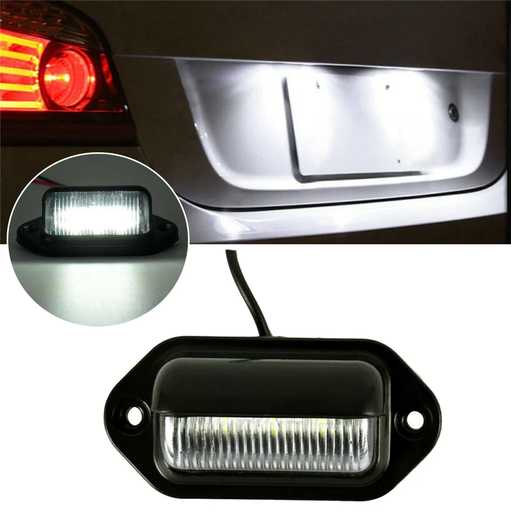 Waterproof 6 LED 12V License Plate Light Car Boat Truck Trailer Lamp+Screws With Screws | Автомобили и мотоциклы