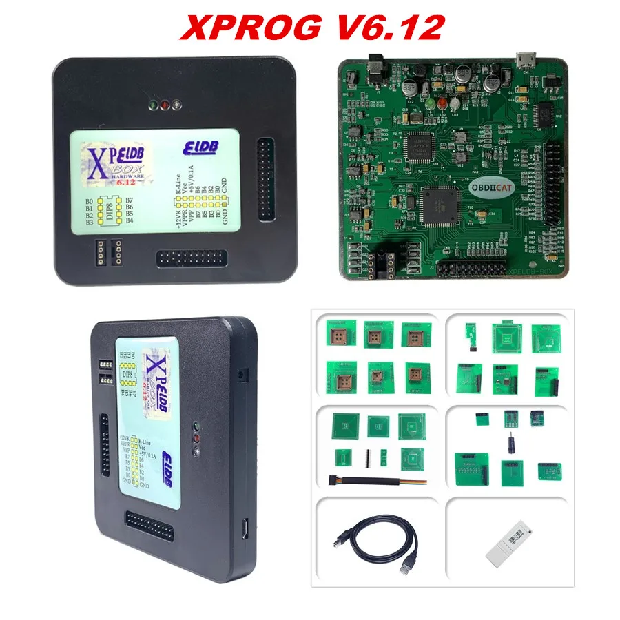 Новейший XPROG V6.12 X PROG Box Xprog ECU Программатор инструмент XProg ELDB 6 12 M V6.12|Кабели и
