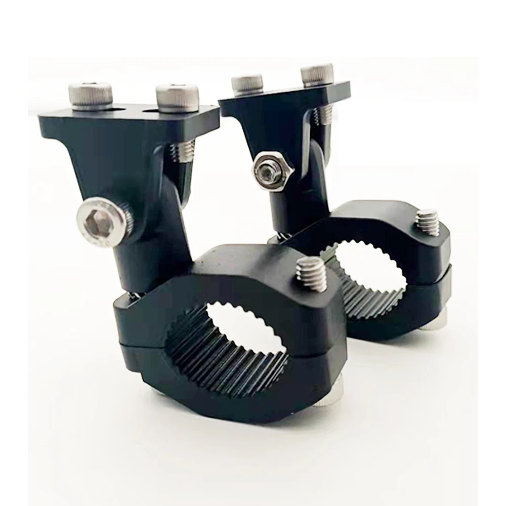 2pcs Motorcycle Bumper Spotlight Auxiliary Lamp Metal Bracket Led Head