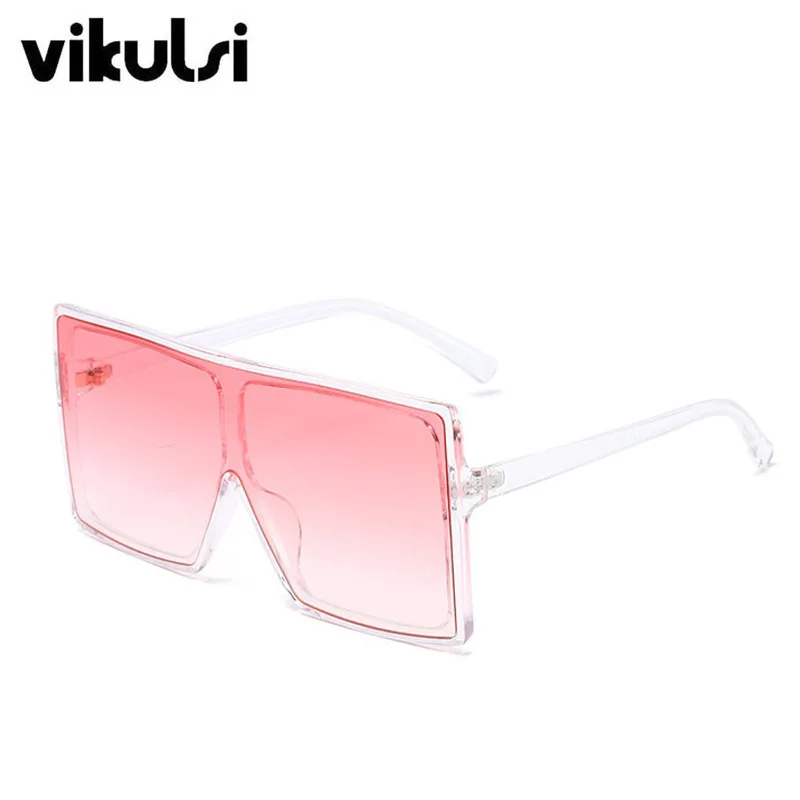 Ретро Мужские Большие Розовые Квадратные Солнцезащитные очки, Женские винтажные брендовые градиентные солнцезащитные очки, женские очки для подтяжки лица, солнцезащитные очки Oculos Uv - Цвет линз: C6 pink
