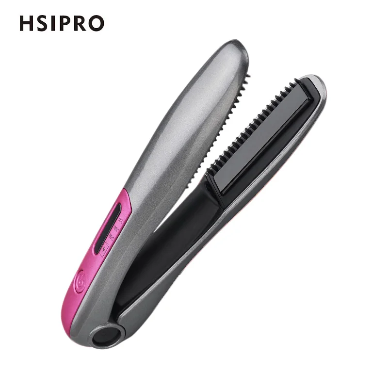 

HSIPRO USB Charge Hair Straightener and Curler 2 in 1 Wireless Portable Mini Curler Flat Iron Light Weight Hair Styling Tool