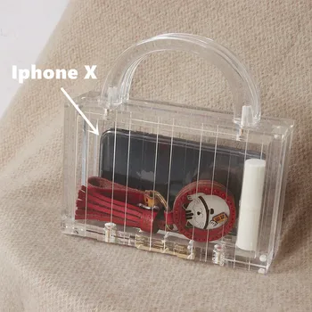 

Women's Europe And America New Style Fashion Transparent Delicacy Acrylic Handbag Casual Clutch Bag