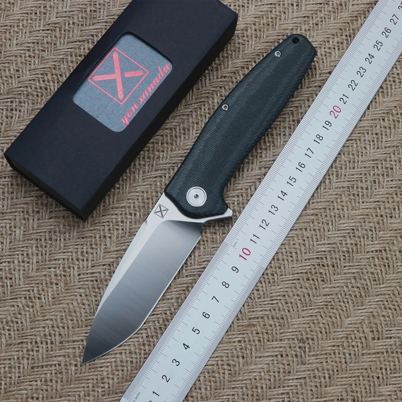 

YX751 Flip Knife Ball Bearing 14C28N Blade Micarta + Steel Handle Outdoor Camping Multipurpose Portable Hunting EDC Tool