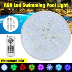 RGBW Led плавательный бассейн свет 380 светодиодов AC/DC12V Смола Замена PAR56 лампа водонепроницаемый IP68 многоцветные 2 м провода подводные огни