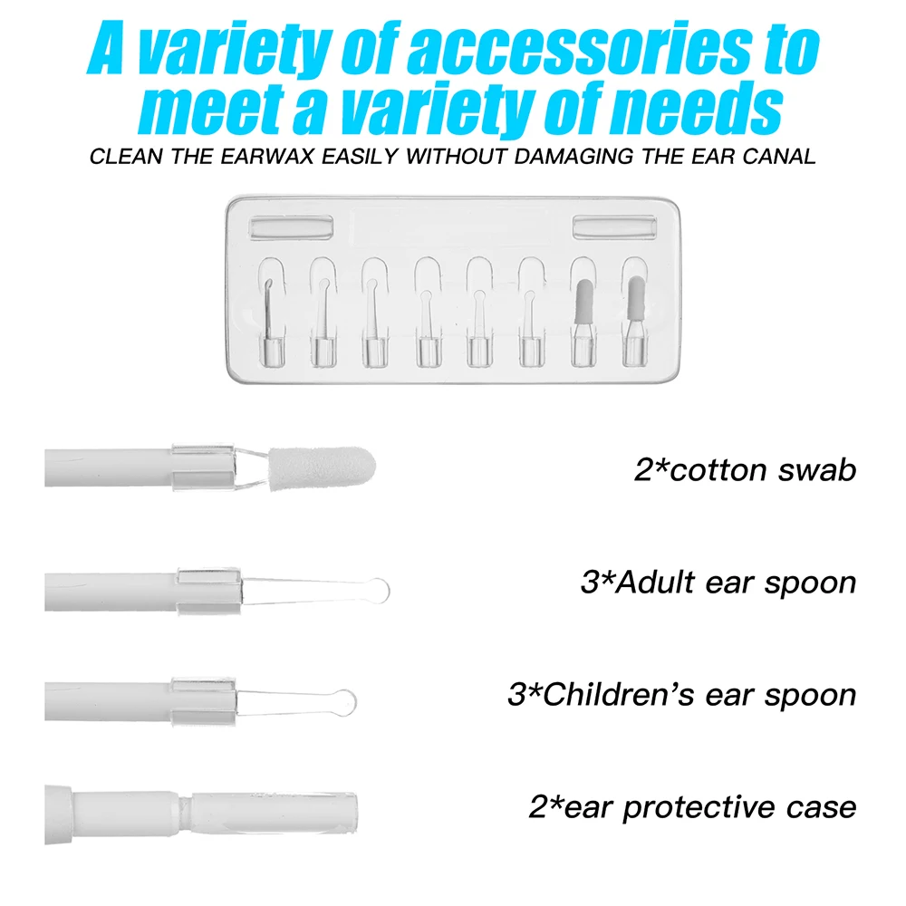 Инструмент для чистки ушей, эндоскоп, ушной воск, чистый отоскоп, 6 шт., светодиодный, 1080 P, HD камера, визуальный прибор для чистки ушной раковины