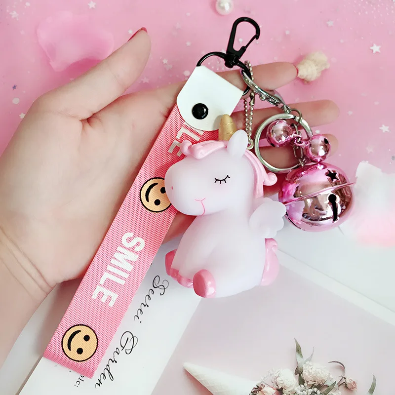 Fantasy Unicorn Key Chain Soft Silicone Rainbow Girl Heart Bag Keyring Cute Gift Fantasy Unicorn Key Chain Soft Silicone Rainbow Girl Heart Bag Keyring Cute Gift