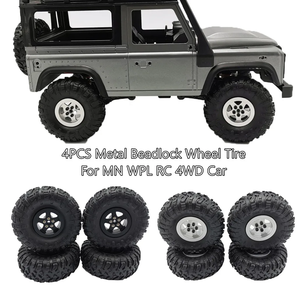 4 шт. металлический Beadlock обод колеса и шина для MN90/99/45 WPL C24 C34 Q65 RC 4WD пульт
