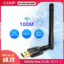 EDUP – adaptateur USB Bluetooth 100, longue portée 5.0 M, Gain élevé, pour PC et ordinateur de bureau, Dongle, transfert de récepteur sans fil EDR