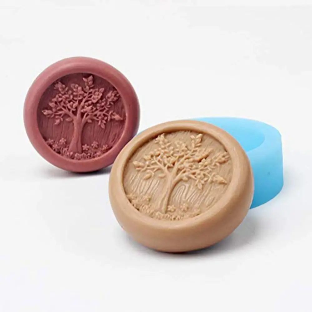Life Tree Design Natural Soap Mold Scented Candle Wax Melt Mold Aroma Gypsum Resin Craft Silicone silicone mold