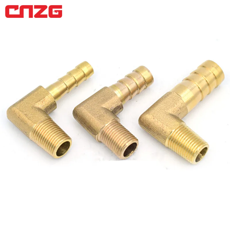 PL Brass barb pipe gode fitting 1/8'' 1/4'' 3/8'' 1/2 Male- 6 8 10 12 14 16mm Push In Pneumatic To Connect Air Compressor