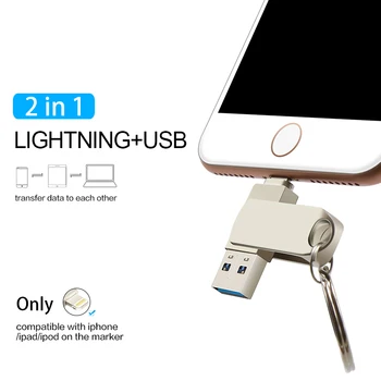 

USB Flash Drive 128GB Pen Drive for iPhone X/XR/XS/ 8/7/6/iPad 64GB 32GB 256GB OTG Pendrive USB 3.0 Memory Stick memoria usb