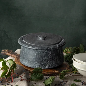 

Antique Natural Stone Pot for 6 People
