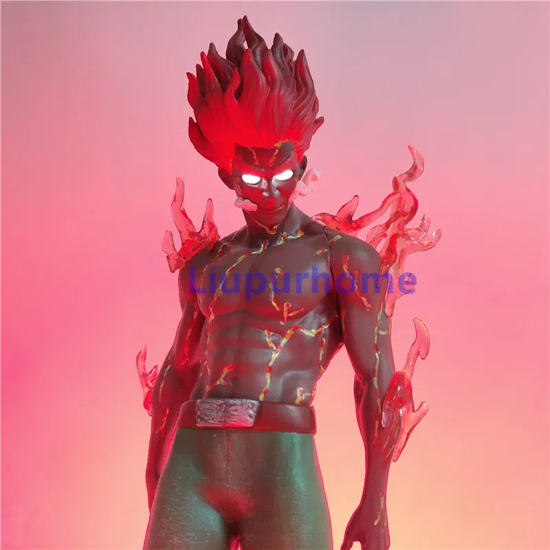  Naruto Figure Might Guy LED Decorative Night Light Could Guy Statue Base USB LED Desk Bedroom Lamp 
