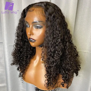 

13x6 Lace Front Human Hair Wigs Brazilian Remy Hair Glueless Kinky Curly 4x4 Lace Closure Wig Pre Plucked for Women LUFFY