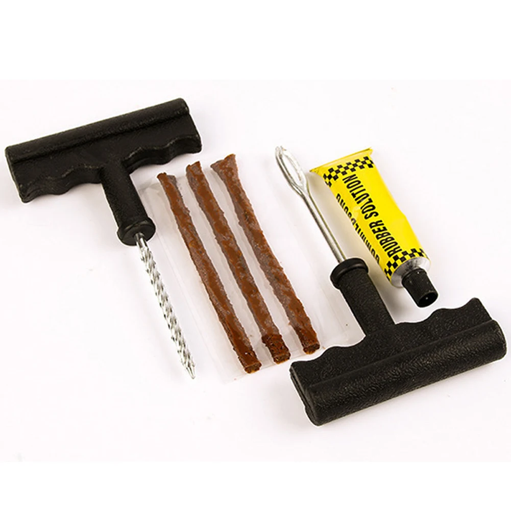 

6Pcs Car Tubeless Tire Repair Plugs Kit Tyre Puncture Rasp Needle Patch Fix Tools for Cars Trucks ATVs RVs Motorcycle Accessory