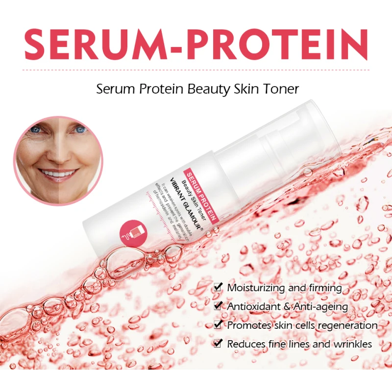 

VIBRANT GLAMOUR Serum Protein Face Toner Whitening Moisturizing Serum Shrink Pores Relieve The Redness Save Sensitive Skin TSLM1