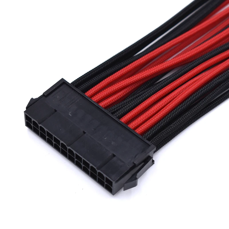 30 см 18AWG нейлоновый провод с рукавами материнская плата по стандарту ATX 24pin