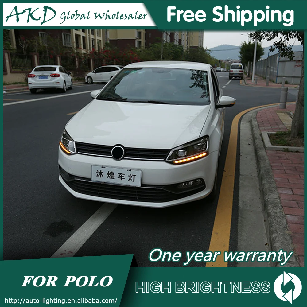 AKD автомобильный Стайлинг для 11 18 VW Polo новые фары СВЕТОДИОДНЫЙ DRL биксеноновый