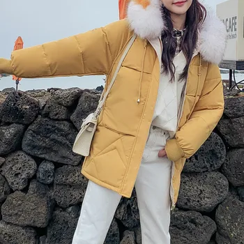 

JAYCOSIN Hooded Warm Parkas 2019 Women Outerwear Faux Jacket Hooded Button Coat Long Solid Jackets Pocket Coats L401105