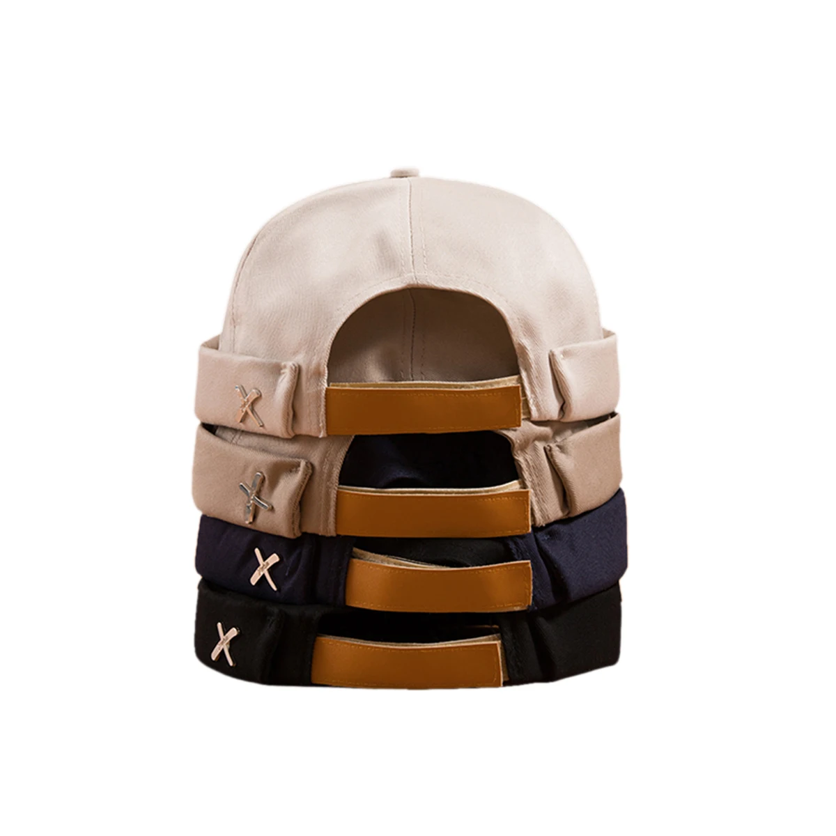 

Unisex Brimless Beanie Hat Rolled Cuff Watch Cap Retro Skullcap Sailor Docker Cap for Men Women
