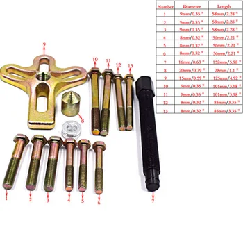 

13pcs Steering Wheel Puller Harmonic Balancer Gear Pulley Crankshaft Tools Auto Replacement Parts Suspension&Steering