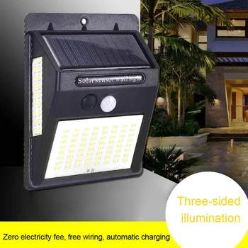 

100 LED Solar Light Outdoor Solar Lamp PIR Motion Sensor Sunlight Powered Waterproof Street Lamp for Garden Decoration