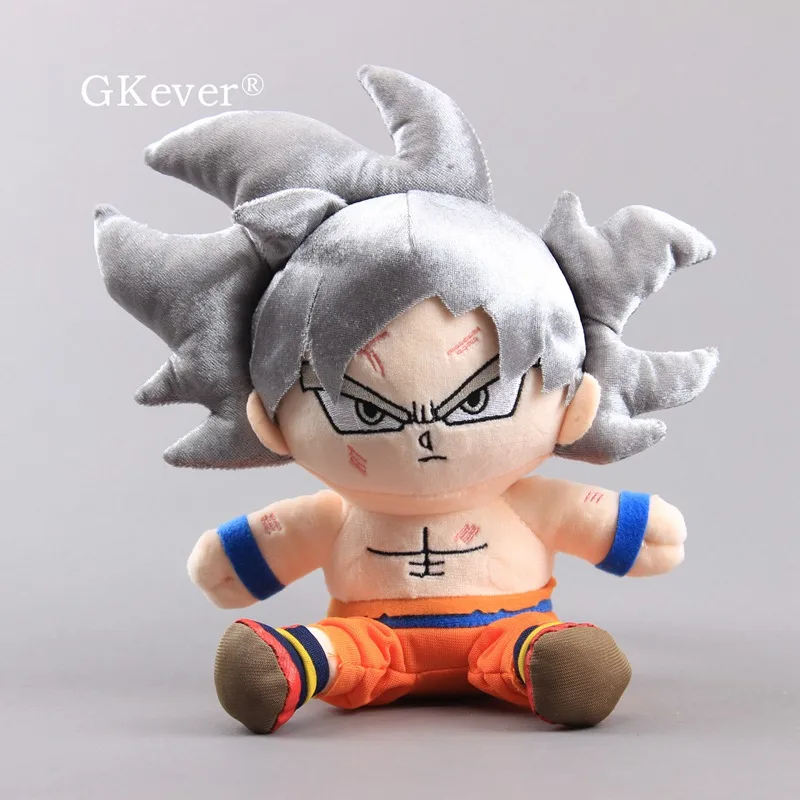 Dragon Ball Z Супер Saiyan Goku серебряные волосы плюшевые игрушки мягкие куклы " 20 см детский подарок